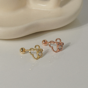 14k Triple diamonds style mini mouse