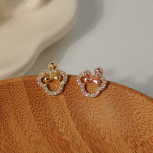 14k Triple diamonds style mini mouse