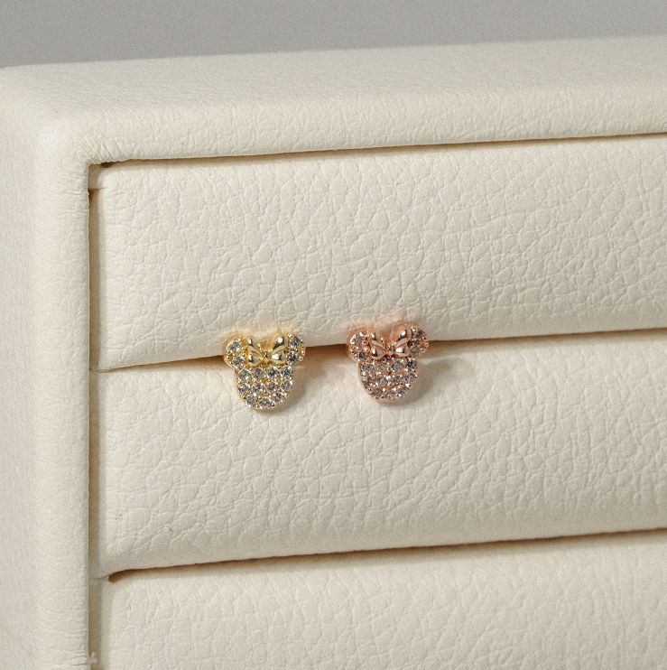 14k Gold Mini Petite Sparkle Mouse