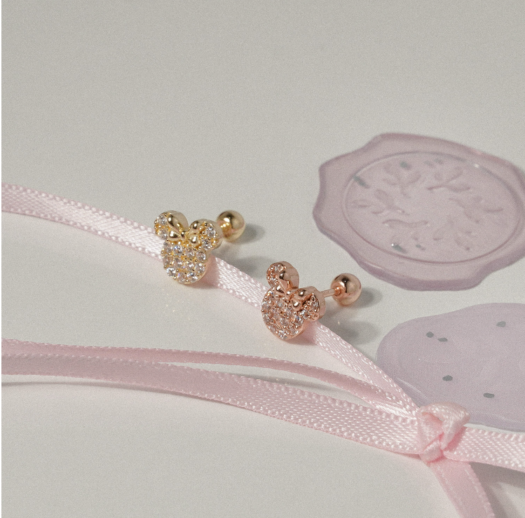 14k Gold Mini Petite Sparkle Mouse