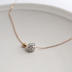 14k Gold Necklace with Sugar Stone