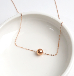 14k Gold Classic Necklace with ball