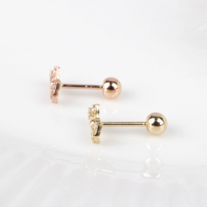 
            
                Load image into Gallery viewer, 14k Gold Petite Ribbon Piercing
            
        